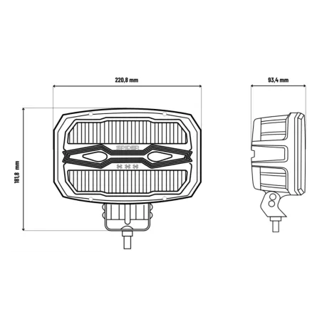 X-spider Ninja Driving Lamp (LED, Oval, With Long-Range Halogen)