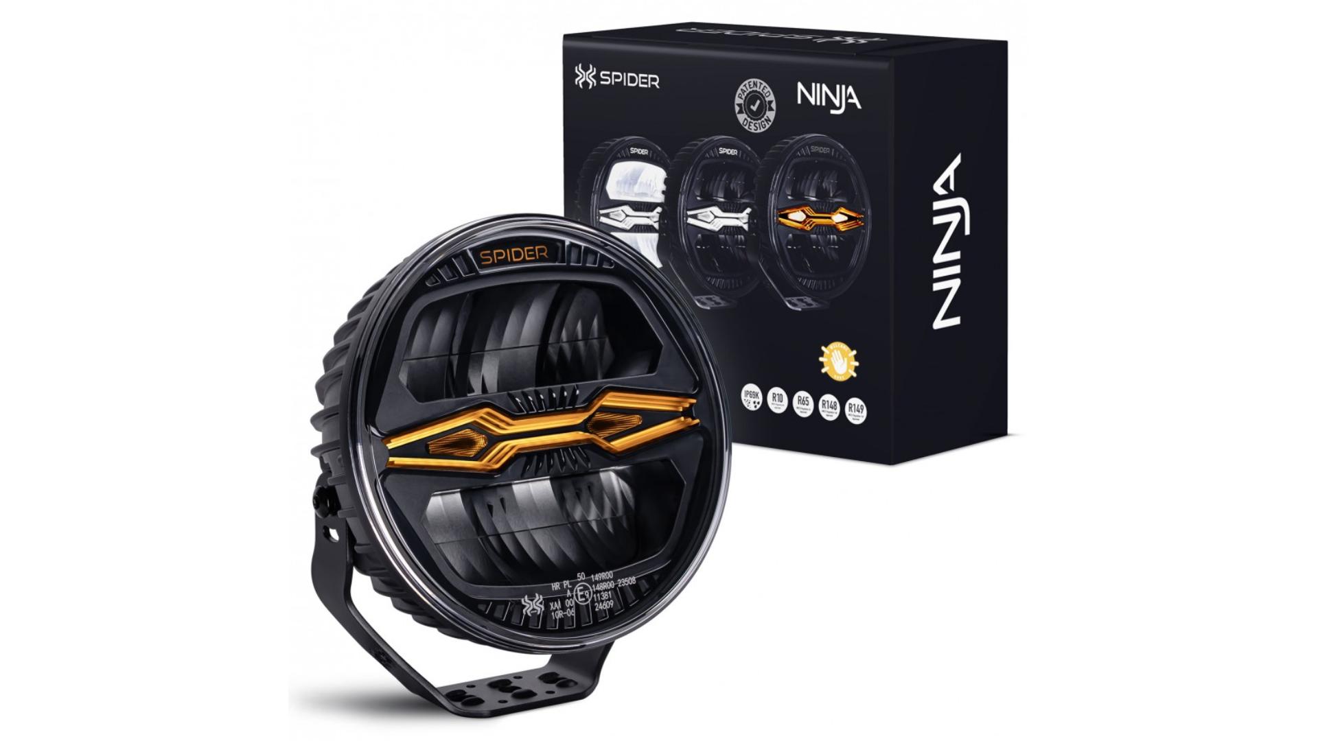Driving Lamp X-spider Ninja Strobe Long Range Halogen (LED, Round)