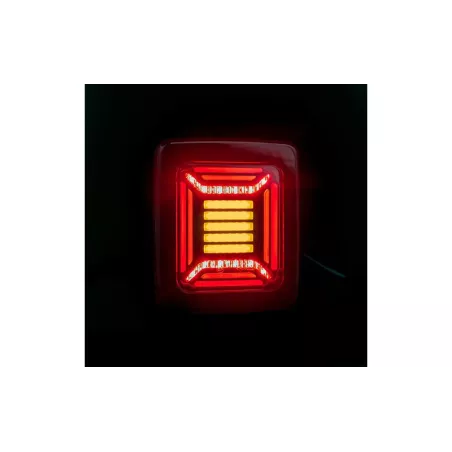 Tail Lamp Cube 12 / 24V RH / LH (Neon LED, Black Frame)