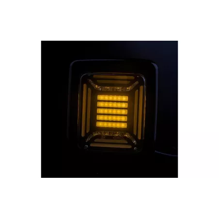 Lampa Zespolona Tylna Cube 12 / 24V Prawa / Lewa (Neon LED, Czarna Ramka)