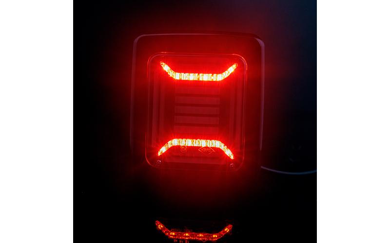Tail Lamp Cube 12 / 24V RH / LH (Neon LED, Black Frame)