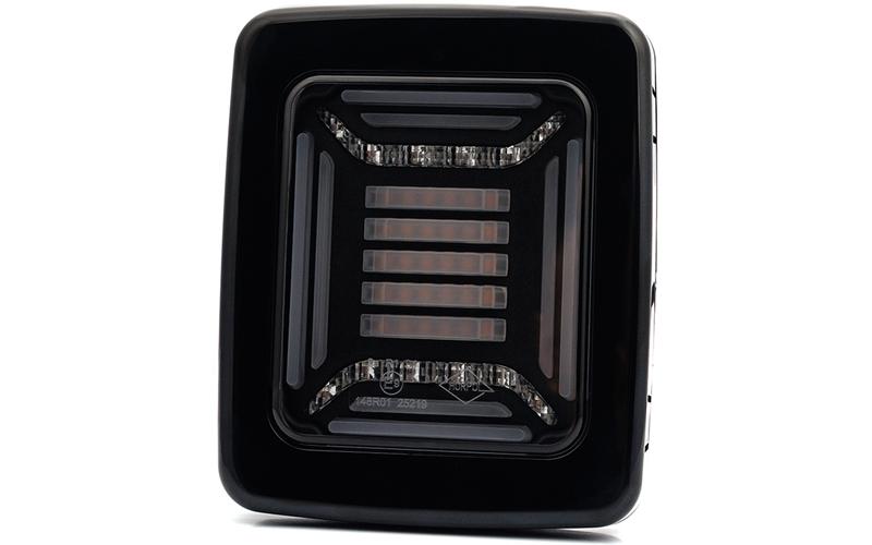 Feu Arrière Cube 12 / 24V Droit / Gauche (Neon LED, Cadre Noir)