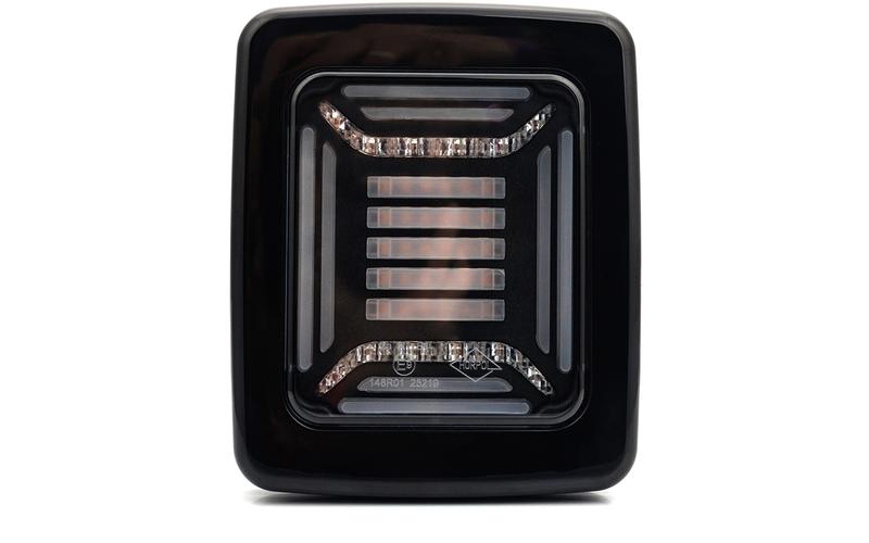 Tail Lamp Cube 12 / 24V RH / LH (Neon LED, Black Frame)