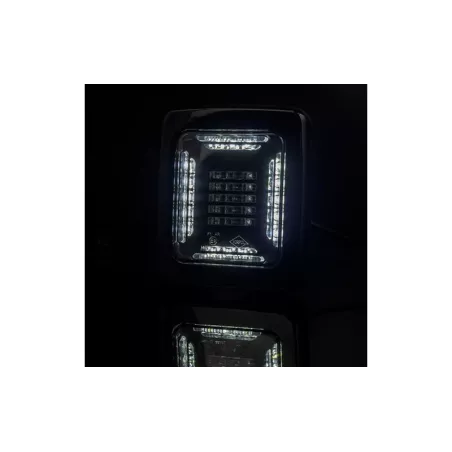 Feu Arrière Cube 12 / 24V Droit / Gauche (LED, Cadre Noir)