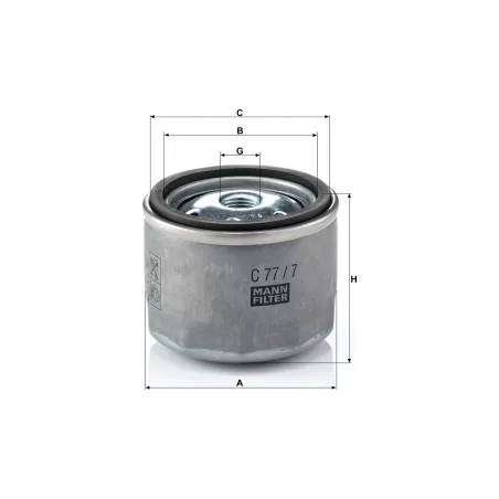 Mann-filter Filtr Powietrza; Turbosprężarka (Przykręcany) Iveco Eurostar / Trakker / New Holland / Renault
