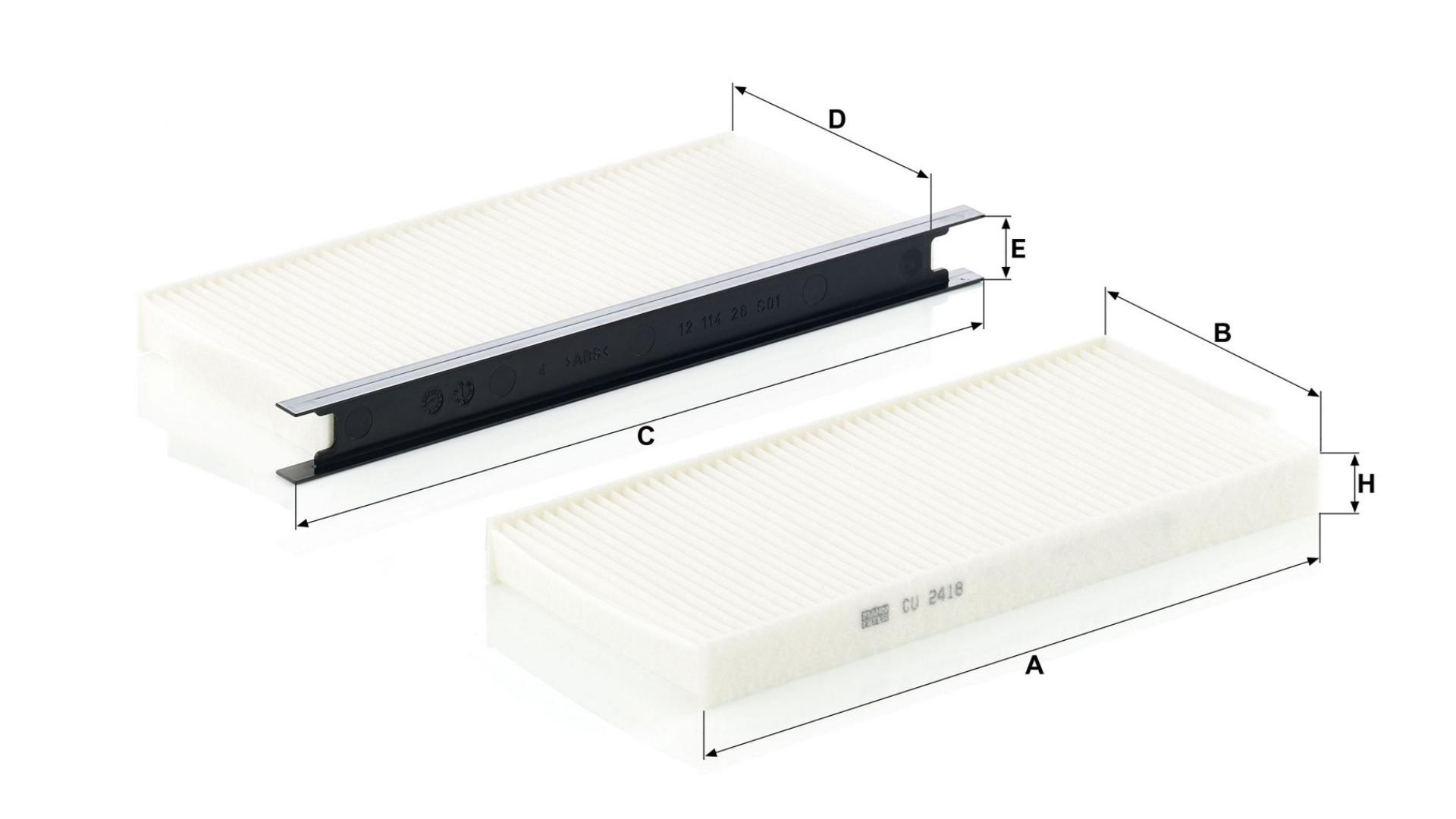 Cabin Air Filter Mercedes / Nissan Nv400 / Opel Movano / Renault Master