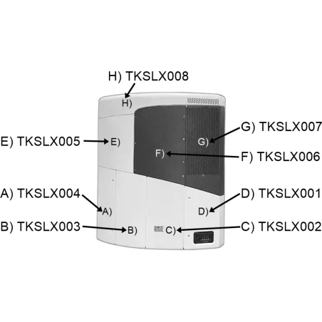 Kühlaggregat Thermo King SLX Inneres Gehäusepanel Mitte Links