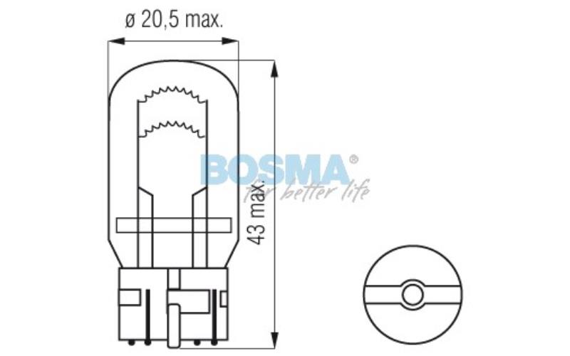 Bosma Bombilla 12V 21 / 5W W21 / 5W T20q