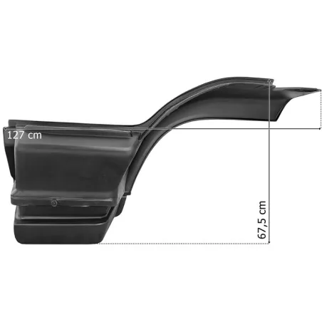 Iveco Eurocargo 180 (2008-) Upper Step RH (With Narrow Edge, Black)