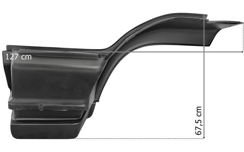 Iveco Eurocargo 180 (2008-) Upper Step RH (With Narrow Edge, Black)