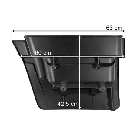 Iveco Eurotrakker (2007-) Caja de Escalón Izquierda (Negro)