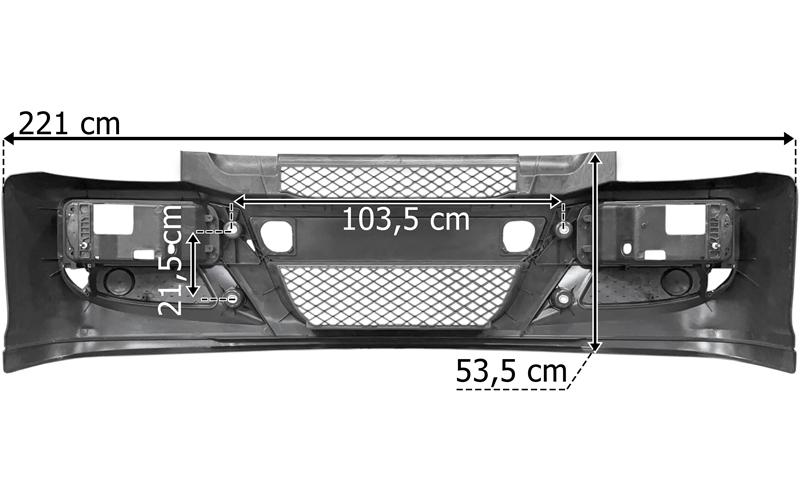 Iveco Eurocargo 130 (2010-) Pare-chocs (Sans Ouvertures Pour Feux Antibrouillard)