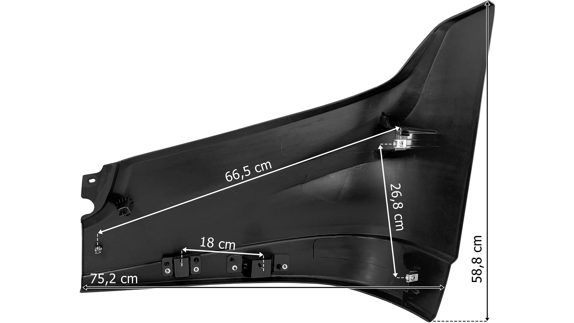 Iveco X-Way Upper Bumper Corner RH