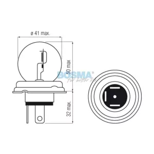 Bosma żarówka 24V 55 / 50W R2 P45t