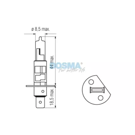 Bosma Bombilla 24V 100W H1 P14,5s Rally