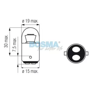 Bosma żarówka 24V 5W BA15D 18x37
