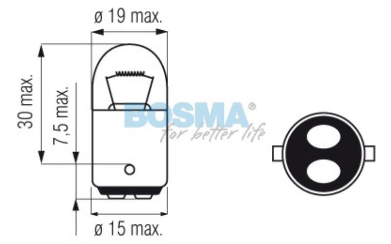 Bosma Bombilla 24V 5W BA15D 18x37