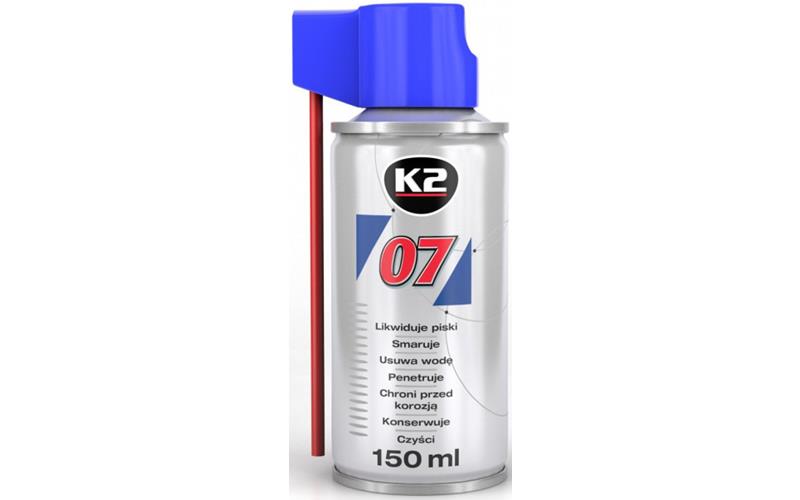 K2 07 Produit Multifonction (Élimine Les Grincements, Nettoie, Protège Contre La Corrosion) 150ml