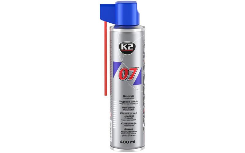K2 07 Multifunctional Spray (Squeak Remover, Cleaner, Corrosion Protection) 400ml