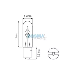 Bosma Bombilla 24V 1,2W T05