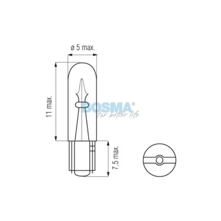 Bosma Glühlampe 24V 1,2W T05