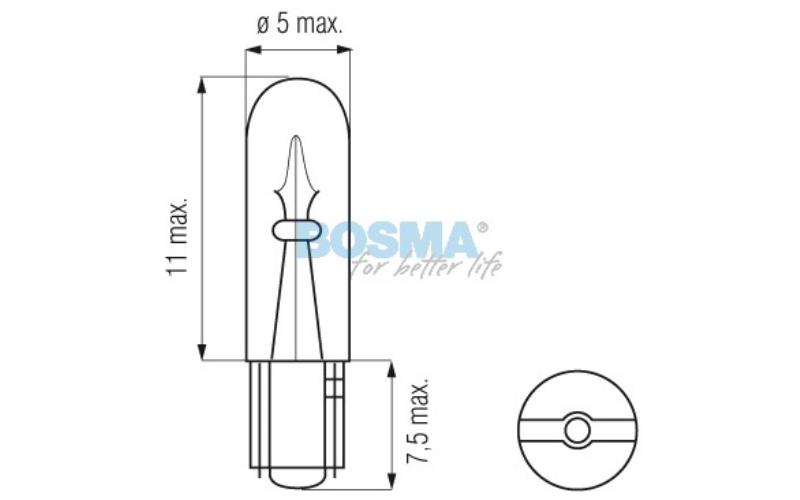 Bosma Bulb 24V 1.2W T05