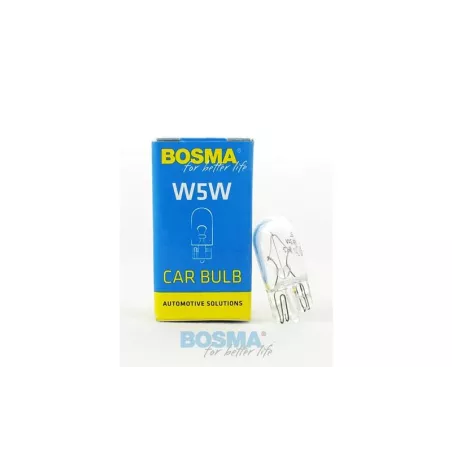 Bosma Bombilla 24V 5W W5W T10 Todo Cristal (Paquete Individual)