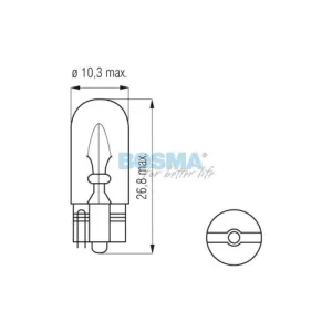 Bosma Glühlampe 24V 3W W3W T10
