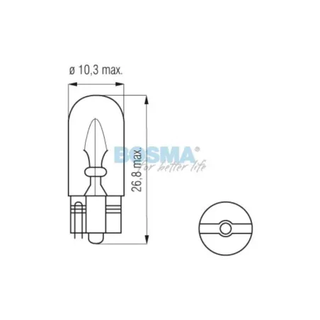 Bosma Bombilla 24V 3W W3W T10