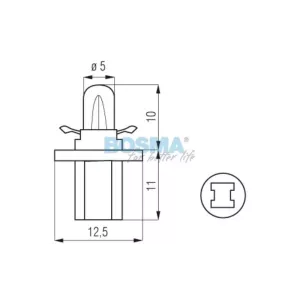 Bosma Bulb 24V 1.2W B8.5d With Holder