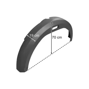 Mercedes SK 1735 Wide Cab Long Mudguard RH