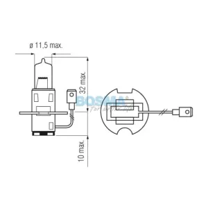 Bosma Bombilla 12V 55W H3 PK22S