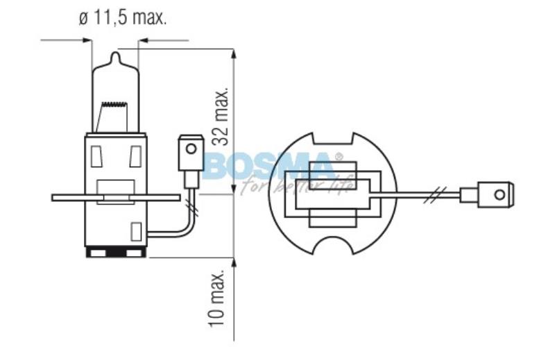 Bosma Glühlampe 12V 55W H3 PK22S