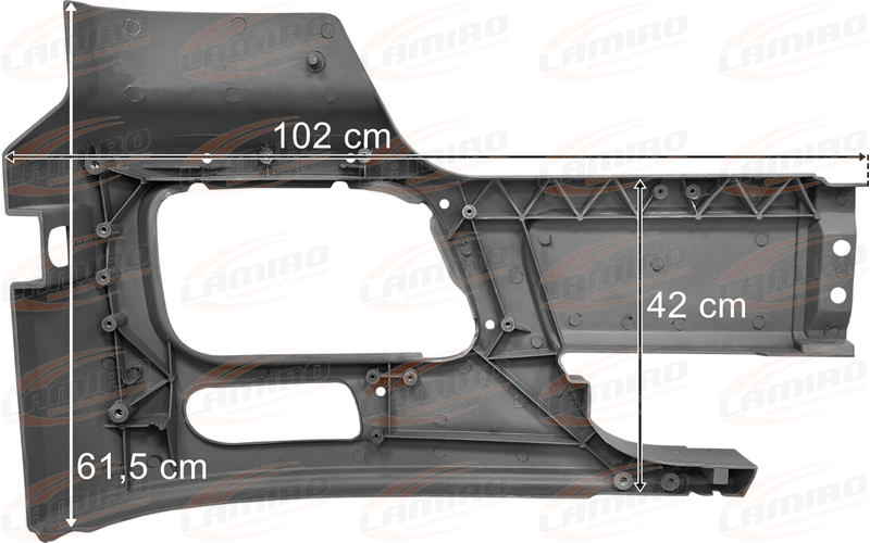 Mercedes Actros MP2 Zderzak z Otworem Na Halogen Lewy