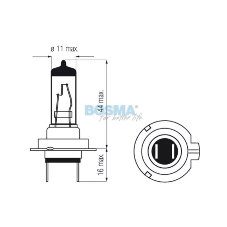 Bosma żarówka 12V 55W H7 PX26D