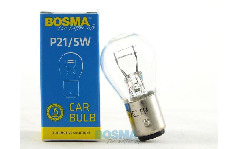 Bosma Bombilla 12V 21 / 5W P21 / 5W BAY15D (Paquete Individual)