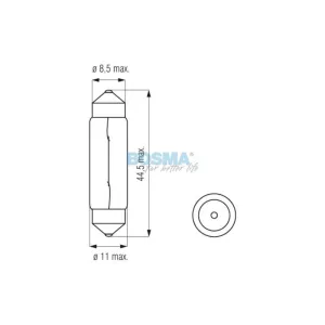 Bosma Bombilla 12V 10W SV8,5 11x44