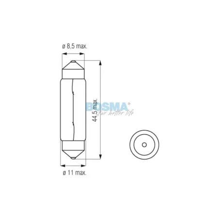 Bosma Bulb 12V 10W SV8.5 11x44
