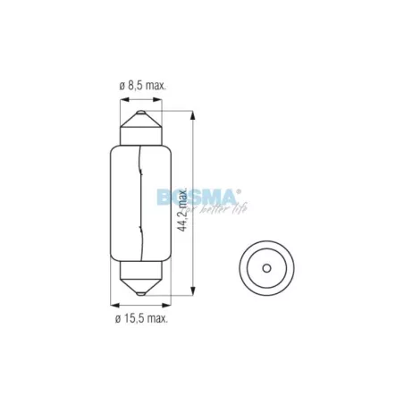 Bosma Bombilla 12V 18W SV8,5 15x44