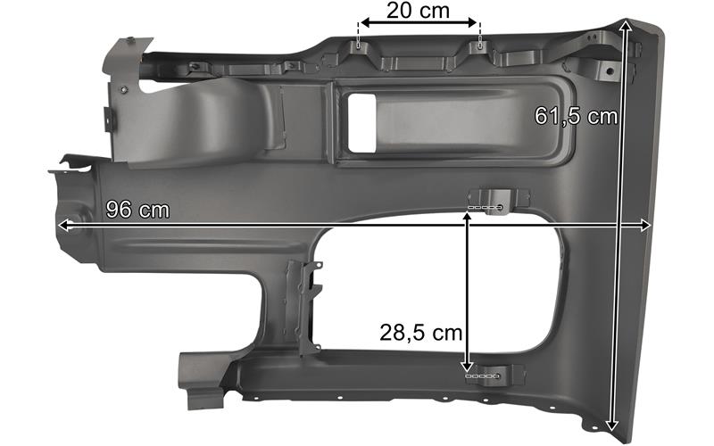 Mercedes Axor Zderzak Prawy Metalowy (Wysoki)