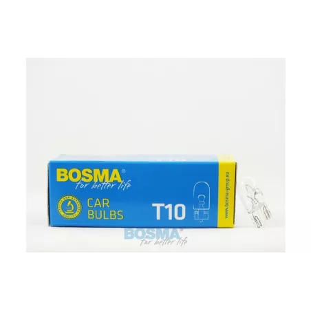 Bosma Bombilla 12V 5W W5W T10 Todo Cristal
