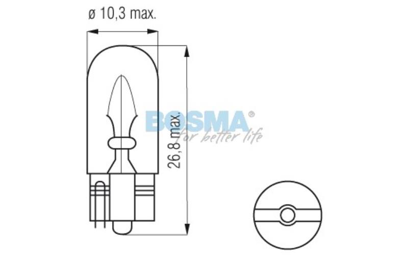 Bosma Bombilla 12V 3W W3W T10