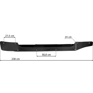 Mercedes Actros MP4 Giga Space Sun Visor With Chrome