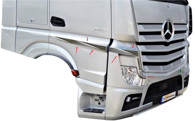 Mercedes Actros MP4 Listwy Chrom (Tuning)