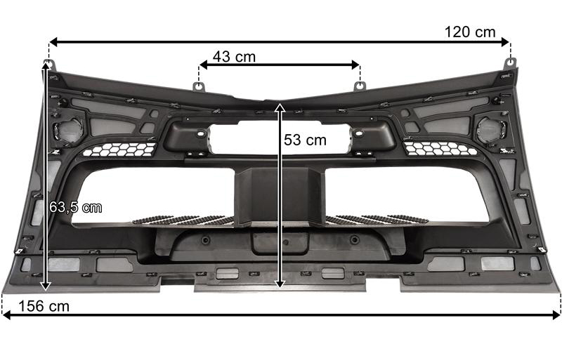 Mercedes Arocs Pare-chocs Central Haut