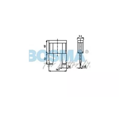 Bosma Fusible Plano Mini 5A Marrón Claro