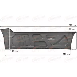 Mercedes Actros MP4 Osłona Międzyosiowa Prawa Szara