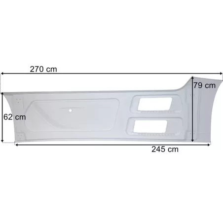 Mercedes Actros MP4 / MP5 Interaxle Side Skirt LH