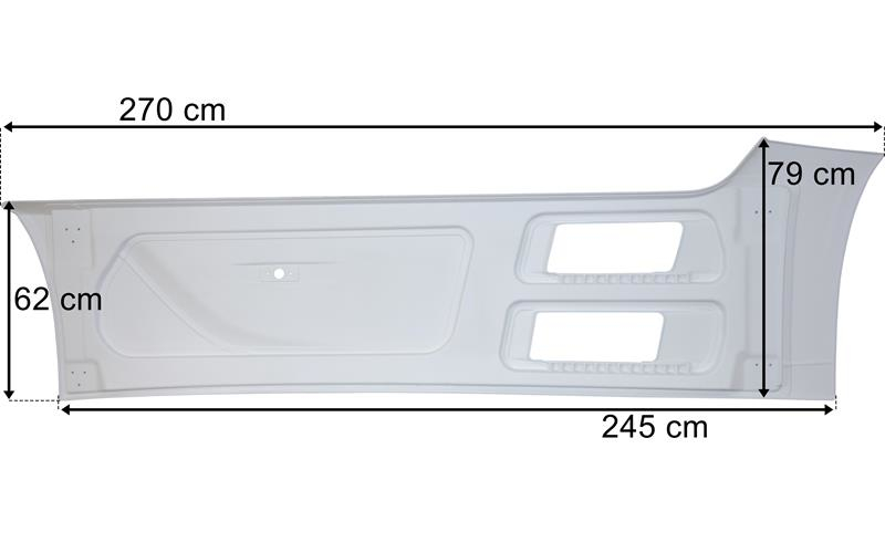 Mercedes Actros MP4 / MP5 Interaxle Side Skirt LH