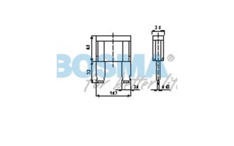 Bosma Fusible Plano Mini 7,5a Marrón